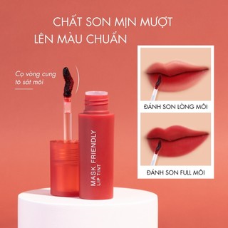 Son tint Baifern siêu lì lâu trôi, tôn da và không lem Baby Bright Mask Friendly Lip Tint 2.5g