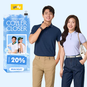 Áo thun polo nam vải siêu co giãn YODY bo cổ dệt vải waffle thoáng khí chạm mát MCPO25S037