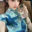 Áo thun ngắn tay phong cách Mỹ, in hình xếp li, dáng slim-fit, phù hợp mùa hè