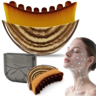 Bàn chải Massage mặt hình dạng hình quạt Dụng cụ chăm sóc da mặt lông mềm cho cổ mắt và hàm Làm đẹp hàng ngày Bàn chải làm săn chắc đường viền làm săn chắc thường ngày
