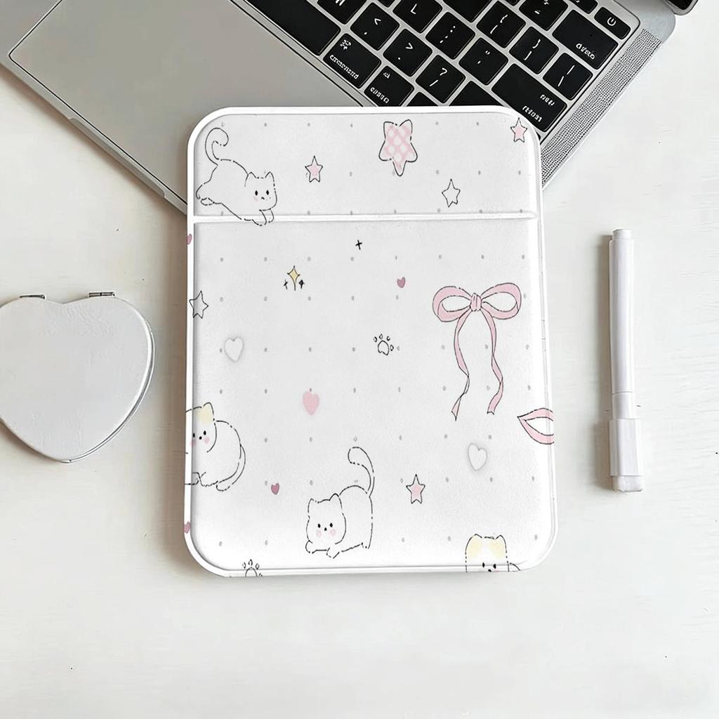 Màu hồng Cat Bow Gương gấp trang điểm phong cách Hàn Quốc