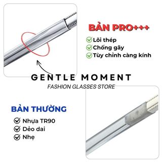Kính đổi màu GENTLE MOMENT nam nữ chống tia UV chống ánh sáng xanh thời trang phong cách Clubmaster GMX159