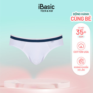 Combo 3 Quần lót nam học sinh bé trai iBasic 10y - 18y phom tam giác cotton USA kháng khuẩn PANTB002