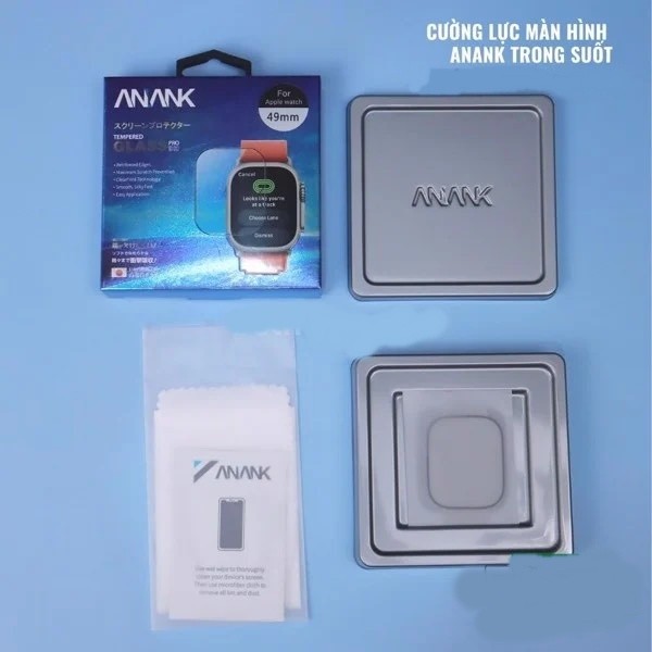 [Chính Hãng] Kính Cường Lực ANANK Cho Đồng Hồ Watch Ultra 49mm- Công Nghệ Nhật Bản, Độ Cứng 9H, Keo Full Chống Tràn Nước