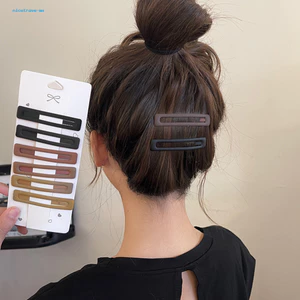 Kẹp Tóc Hình Chữ Nhật Màu Mờ BB Chống Trơn Trượt - Phù Hợp Dành Cho Nữ và Trẻ Em
