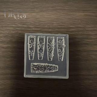 (TFT) 3D Silicone Hoa Móng Tay Nghệ Thuật Khắc Khuôn Acrylic Hibiscus Hoa Năm Chân DIY Móng Tay Nghệ Thuật Trang Trí Trong Suốt Mẫu MỚI