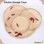 Thùng đựng bụi tròn CHEESELY, Handmade 6 kích cỡ Dệt lưới tre, Dễ dàng lau chùi Khay đựng đồ nhà bếp Trang trí nội thất