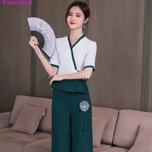 Quần áo làm đẹp cao cấp dành cho nữ Thẩm mỹ viện cao cấp Quần áo làm việc Quần áo tắm chân Kỹ thuật viên Quần áo làm việc