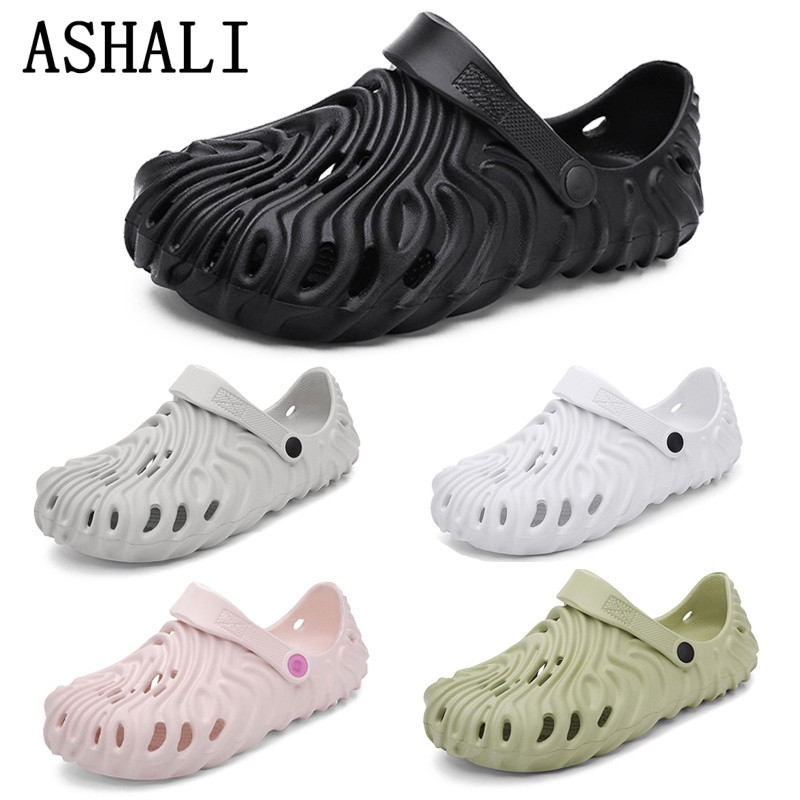 ASHALI Dép Clogs Sandal Giày Lưới Thoáng Khí Chống Trượt Thời Trang Đi Biển Mùa Hè size 36-46 Cho Nam