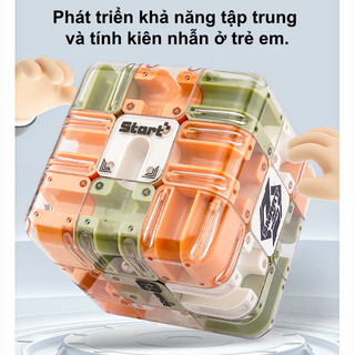 【BabyJoy】Rubik mê cung lăn bi 3D trong suốt,Phát triển tư duy logic, quà sinh nhật phát triển trí não cho trẻ