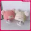 JASMINE Mùa Đông Trẻ Em Ấm Áp Mũ Dệt Kim Cho Bé Có Pompom Trẻ Em Đan Mũ Beanie Màu Trơn Mũ Trẻ Em Cho Bé Trai Bé Gái Phụ Kiện JASMINE