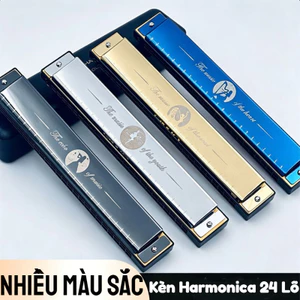 Kèn Harmonica 24 Lỗ,Có Nhiều Màu Sắc để Lựa Chọn,âm Thanh Hay,có Hộp Nhựa,cho Người Mới Hojc,người Chơi Nâng Cao
