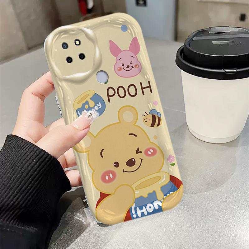 Vỏ Silicon Hoạt Hình Cho Realme C12 C15 C25 C25S Narzo 30A Narzo 20 3D Vỏ Kem TPU Mềm Winnie the Pooh Vỏ Điện Thoại Chống Sốc