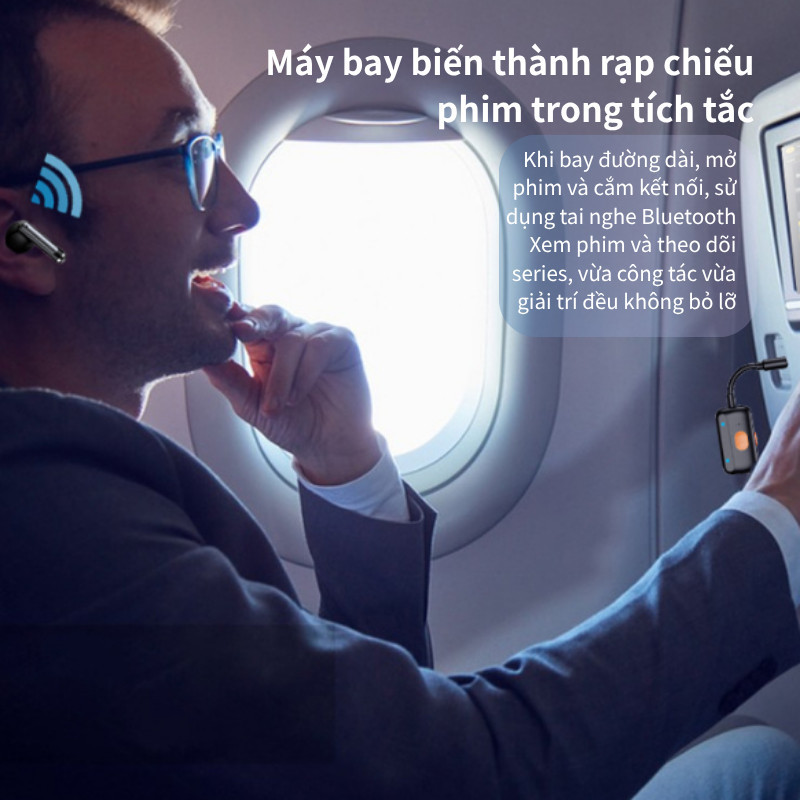 Bộ Thu Phát Bluetooth 5.4 Không Dây - Chuyển Đổi AUX 3.5mm Cho Ô Tô, Loa, PC, TV, Tích Hợp Mic, Rảnh Tay