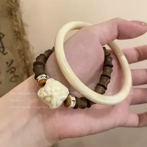 Mới! Vòng tay nữ phong cách Trung Quốc retro với thiết kế sư tử độc đáo, phù hợp cho sinh viên yêu thích đồ cao cấp và tiểu chúng.