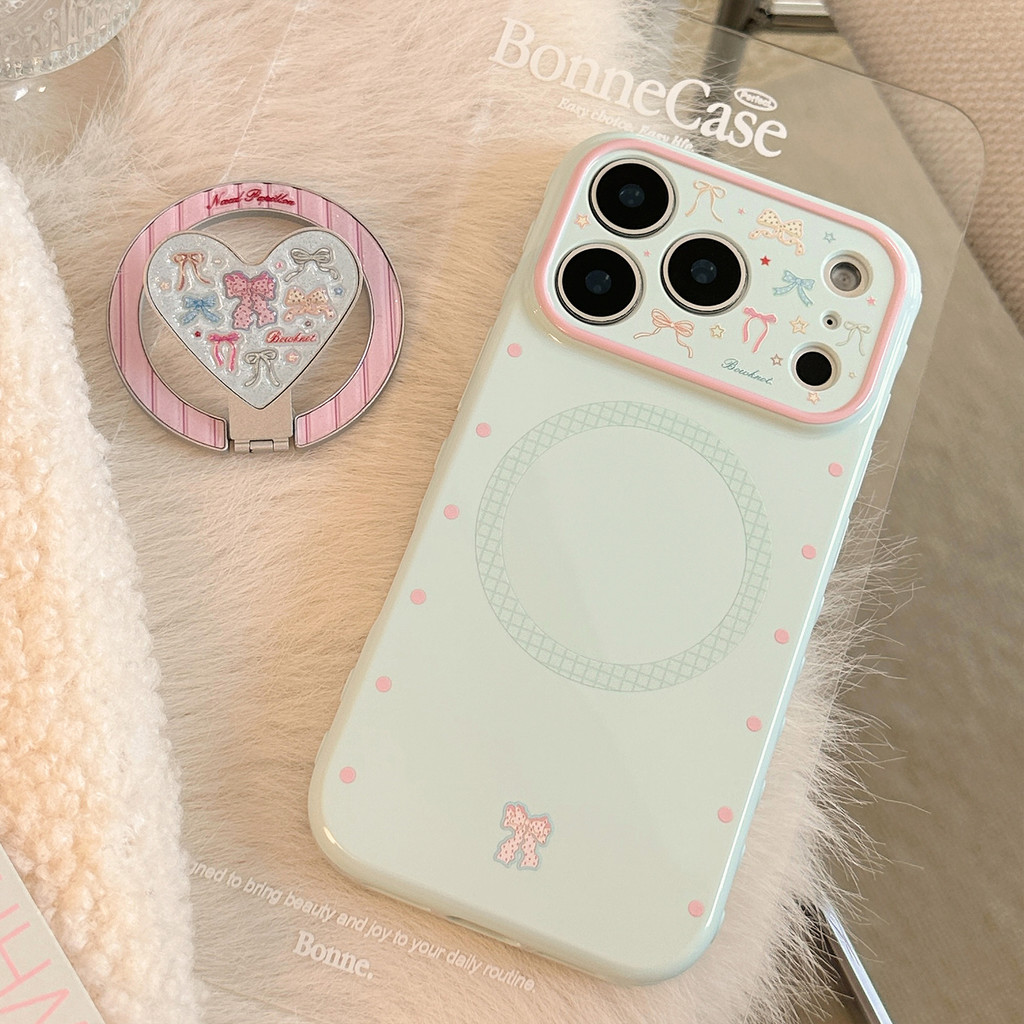 Ốp Lưng Điện Thoại Thắt Nơ Xanh Cho IPhone 17 Pro Max 17 16 15 14 13 Ốp Điện Thoại Chống Rơi FIHS