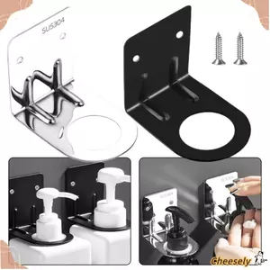 CHEESELY 2 Cái Giá Đựng Gel Tắm, Xà Phòng Inox Chất Lỏng Tổ Chức Dầu Gội Giá Đựng Chai, Móc Treo Tường Máy Khoan Treo Tường Móc Tổ Chức