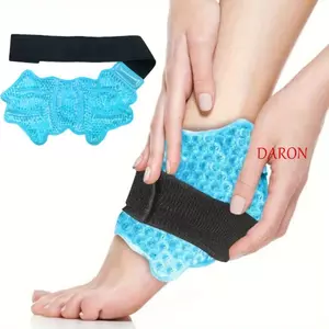 Gói đá chân thể thao DARON, Gói đá mắt cá chân có thể tái sử dụng Freezable, Hỗ trợ nén mềm Hỗ trợ gel lạnh nóng có thể tháo rời Gel quấn mắt cá chân Myofascial Feet