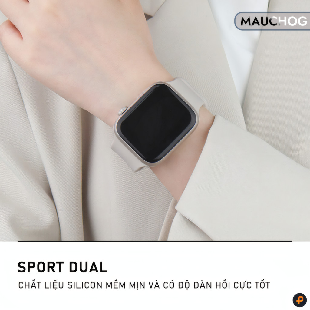 [Khoá Bướm] Dây Đeo Silicon Siêu Mịn Cho Đồng Hồ Apple Watch Series Ultra 11 10 9 8 7 6 5 4 3 49/46/45/44/42/41/40/38mm