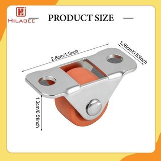 10 Chiếc Mini Bánh Xe Cao Su Nhỏ Cán Bánh Xe Ổn Định Đơn Hướng Với Kim Loại Trên Tấm Cho Ngăn Kéo Tủ Bếp