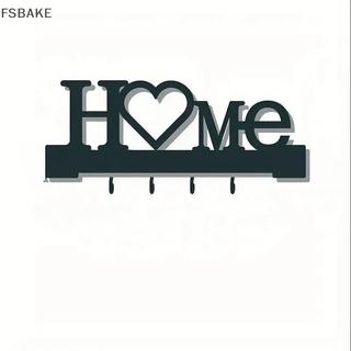 [FSBAKE] Hộp đựng chìa khóa hình "Home Love" có móc - Giá treo tường không khoan, Dụng cụ sắp xếp kim loại để trang trí phòng khách, Key Ra | Móc treo chìa khóa KCB
