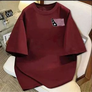 Áo phông basic tay lỡ thời trang, unisex lá cờ mỹ -chang3158