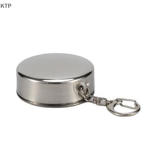 [Ktp] thép không gỉ gấp cup với Keychain xách tay có thể thu vào kính thiên văn ly