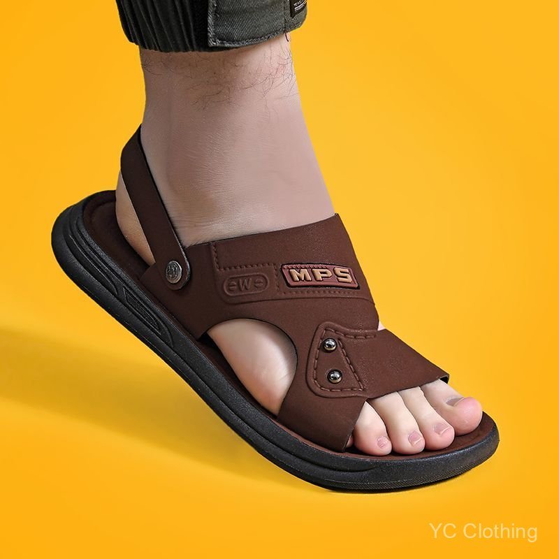 Giày Sandal Rỗng Chữ Màu Trơn Đế Chống Thấm Nước Chống Trơn Trượt Giày Đi Biển Mùa Hè
