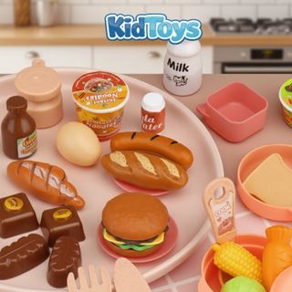 Đồ chơi nhà bếp 36 món KidToys – bộ nấu ăn mô phỏng phát triển sáng tạo cho bé