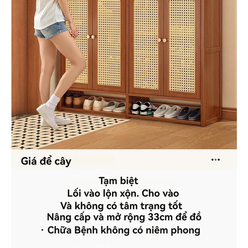 Tủ giày Tủ Đựng Giày Bằng Tre Việt Nam Phong Cách Tự Nhiên Tạo Góc Ấm Cúng Giúp Phòng Khách Gọn Gàng