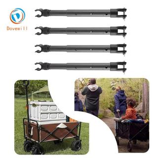 Dovewill Di Động Cắm Trại Xe Đẩy Bàn Hỗ Trợ Ống Có Thể Điều Chỉnh Chiều Cao Chân Cho Dã Ngoại Gấp Đồ Nội Thất Phụ Kiện