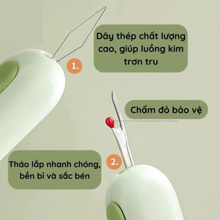 【COD】Dụng cụ xỏ chỉ và tháo chỉ 2 trong 1 tiện dụng, giúp người già và người khiếm thị tự tin hơn khi may vá tại nhà.