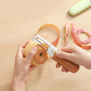 Novahome Dao bào gọt rau củ 2 đầu NÚT NHẤN màu sắc Bắc Âu trang nhã mang du lịch tiện lợi
