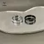 Nhẫn Cặp Đôi Hình Học Sáng Bóng Thời Trang, Màu Trắng Đa Năng - Quà Tặng Perfect Cho Nam Và Nữ