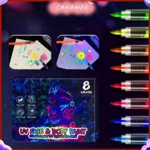 CANAMEK 1 / 8 Cái Học Sinh Trẻ Em Tranh Sáng Tạo Huỳnh Quang Bút Đánh Dấu Nhiều Màu Sắc Dạ Quang Bút Mặt Người Bút Sơn CSF