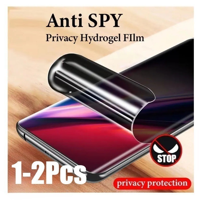 1-2 Chiếc Full Cover Chống Trầy Xước Chống Ánh Sáng Xanh Mềm Hydrogel Cho ZTE Axon 10 11 30 40 50 60 10s Ultra Pro SE Lite 4G 5G Chống Gián Điệp Riêng Tư Và Bảo Vệ Màn Hình HD Phim Mờ