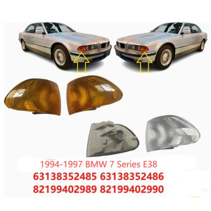 Thích hợp cho vỏ đèn góc trước BMW 7 Series E38 1994-1997 82199402989 Cản trước Đèn báo rẽ bên hông
