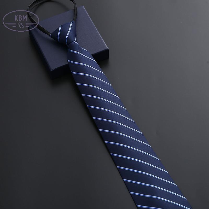 KBM Áo Sơ Mi Thanh Lịch 8CM với Thắt Lưng và Cà Vạt - Màu Xanh Đen Đỏ Sọc cho Đám Cưới và Kinh Doanh