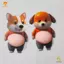 Nhãn dán chó con dễ thương 3D có thể bóp được Shiba Inu Vỏ điện thoại Trang trí tiệc sinh nhật cho trẻ em Đồ dùng lễ hội mới