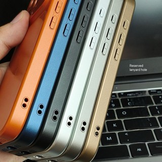 Ốp Điện Thoại PC Mờ Mờ Sang Trọng Cho iPhone 16 15 17 Pro Max 13 14 15 Plus Chống Sốc TPU Màu Cơ Bản Mềm Mại Bảo Vệ