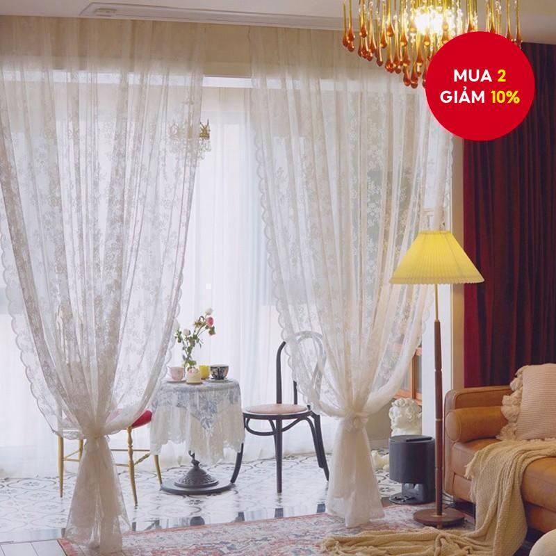 Rèm cửa sổ ren trắng cho phòng khách Ban công Phòng ngủ Vải tuyn hiện ...