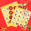 50 sticker, miếng dán TẾT hình tròn, tem niêm phong bao bì quà tặng,CHÚC MỪNG NĂM MỚI