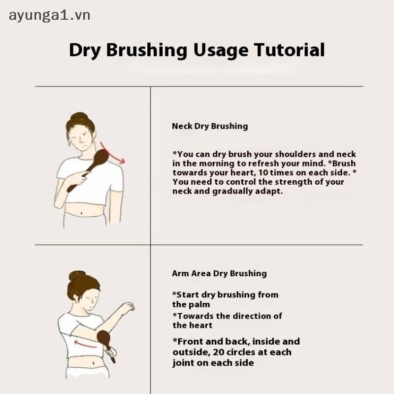 [Ayunga] Bàn chải tắm Bàn chải tắm Bàn chải tắm Da khô Thân mềm mại Dụng cụ chăm sóc Máy mát xa lông tự nhiên Mềm mại Tay cầm PE lông tự nhiên [VN]