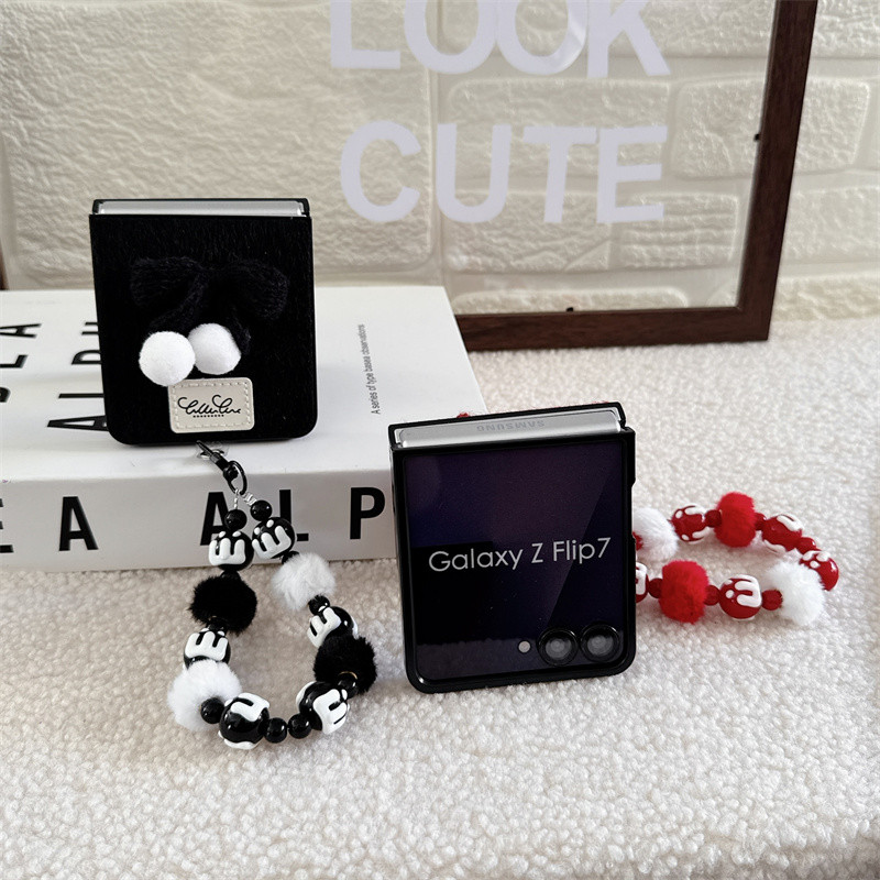 Ốp Điện Thoại Nơ Sang Trọng 3D Dễ Thương Hàn Quốc Cho Samsung Galaxy Z Flip Z Flip 7 Flip 7 Flip 7FE Flip 6 Flip 5 Flip 4 Flip 3 5G Ốp Lưng Bảo Vệ Chống Sốc Có Vòng Tay