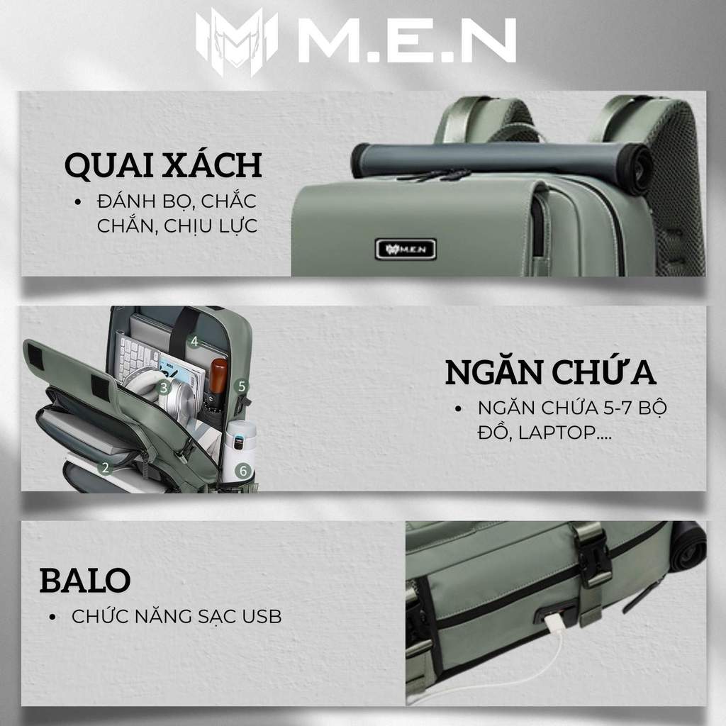 Balo văn phòng unisex Ales cuộn Men Atric đa chức năng [XU HƯỚNG MỚI]