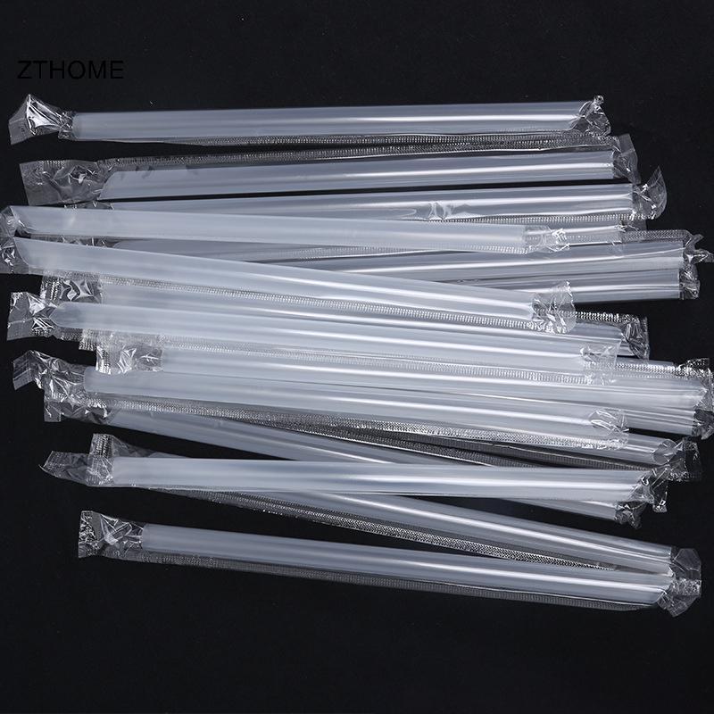 ZTHOME 500 Chiếc DIY Ống Hút Nhựa Dùng Một Lần Ngắn Trong Suốt Nhọn Mỏng Uống Ống Hút Phụ Kiện Nhà Bếp HOT
