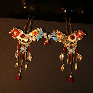 Vương miện xiuhê phượng hoàng cổ điển, phù hợp với phong cách Hanfu, thủ công mỹ nghệ cao cấp.