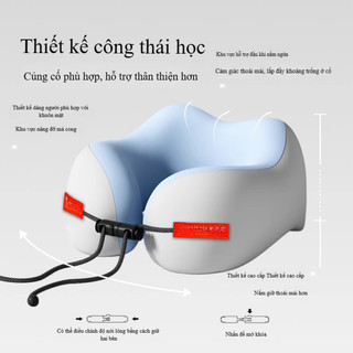 có thể xếp gọn Gối kê cổ chữ U cao su non giúp giảm đau mỏi cổ cho dân văn phòng du lịch đi ô tô máy bay  thoải mái