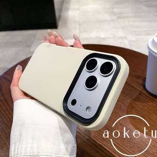Thích hợp cho vỏ điện thoại Apple 17Promax, iPhone 16 chặn màu ba trong một viền, 15 vỏ điện thoại mềm chống rơi 14 / 13 đơn giản 17Pro