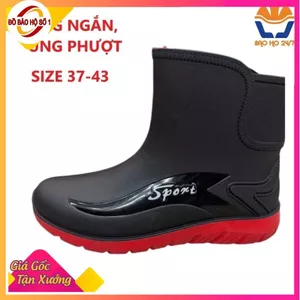 Ủng ngắn đi mưa, size 36 - 43, đế cứng, lý tưởng cho làm vườn và phượt baoho247